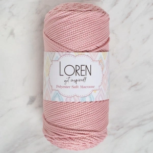 Loren Polyester Soft Macrame Pembe El Örgü İpi - LM042 - 34446