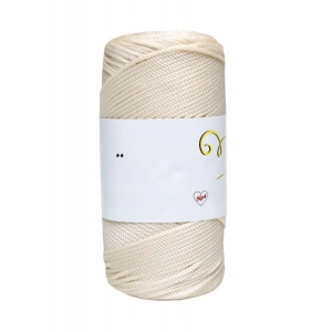 Makrome İpi 3mm Polyester  Krem