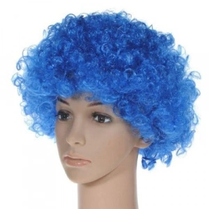 Mavi Renk Kıvırcık Peruk