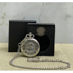 Özel Kutulu Rakamlı Gümüş Köstekli Saat