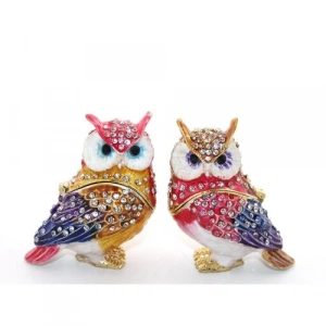 Swarovski Taşlı 2li Baykuş Seti