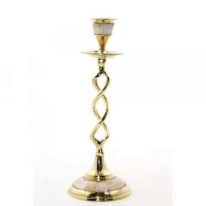 Tekli Pirinç Sedefli Şamdan Model 2