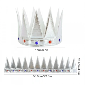 Yumuşak Gümüş Kral Tacı 55 cm