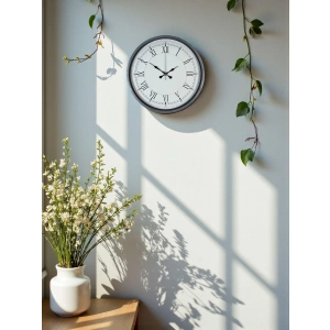 Zentime 36 Cm Gri Dekoratif Duvar Saati