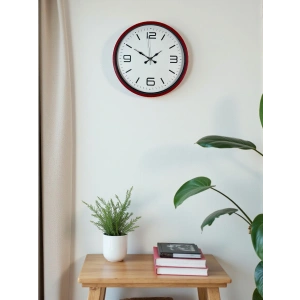 Zentime 36 Cm Kırmızı Dekoratif Duvar Saati