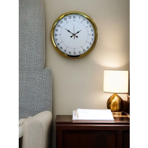 Zentime Gold 40 Cm Metal 24 Saat Göstergeli Özel Tasarım Duvar Saati