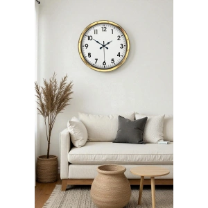 Royal White Gold Classic 40 Cm Metal Duvar Saati