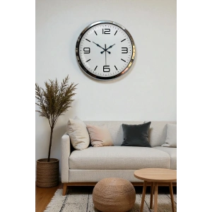 Zentime Prestij Krom Metal 40 Cm Duvar Saati