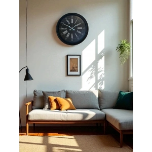 Zentime Black Noble 40 Cm Metal Modern Duvar Saati