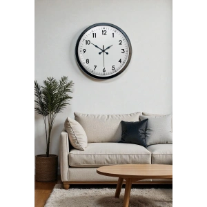 Zentime 40 Cm Siyah Şık Duvar Saati