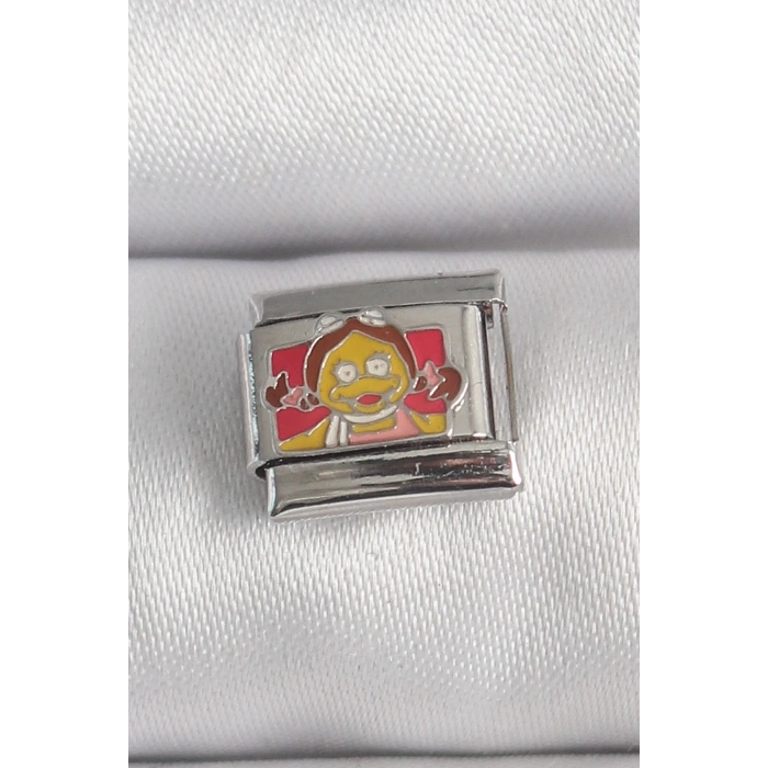 316L Çelik Gümüş Renk Renkli Çocuk İşlemeli Nomination Charm