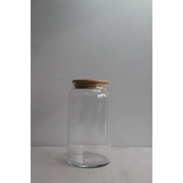 Bambu kapaklı Cam Kavanoz 1100ml