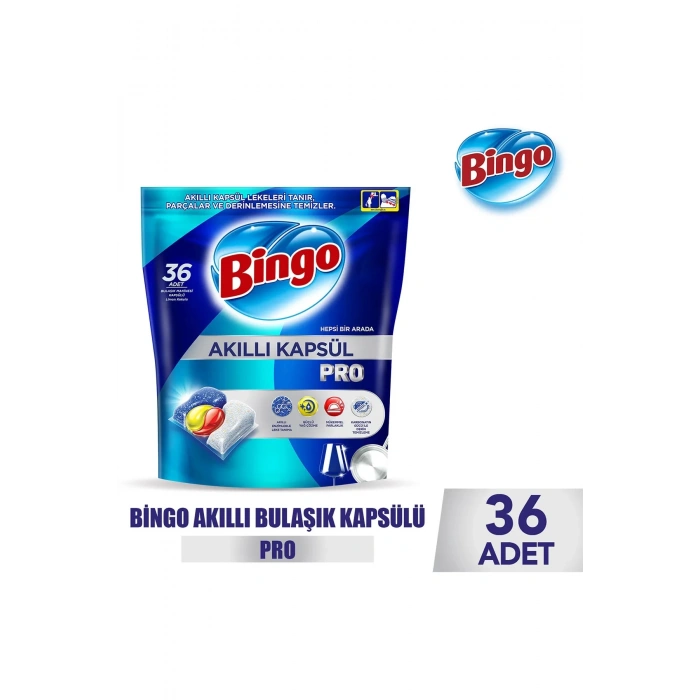 Bingo Akıllı Kapsül Pro Bulaşık Makinesi Deterjanı 36 Adet