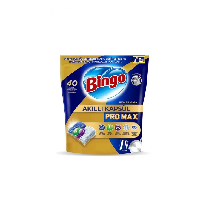 Bingo Akıllı Kapsül Pro Max Bulaşık Makinesi Deterjanı 40 Adet