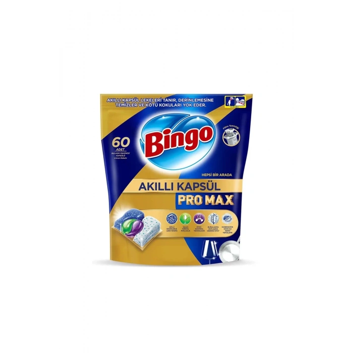 Bingo Akıllı Kapsül Promax Bulaşık Makinesi Deterjanı 60 Adet