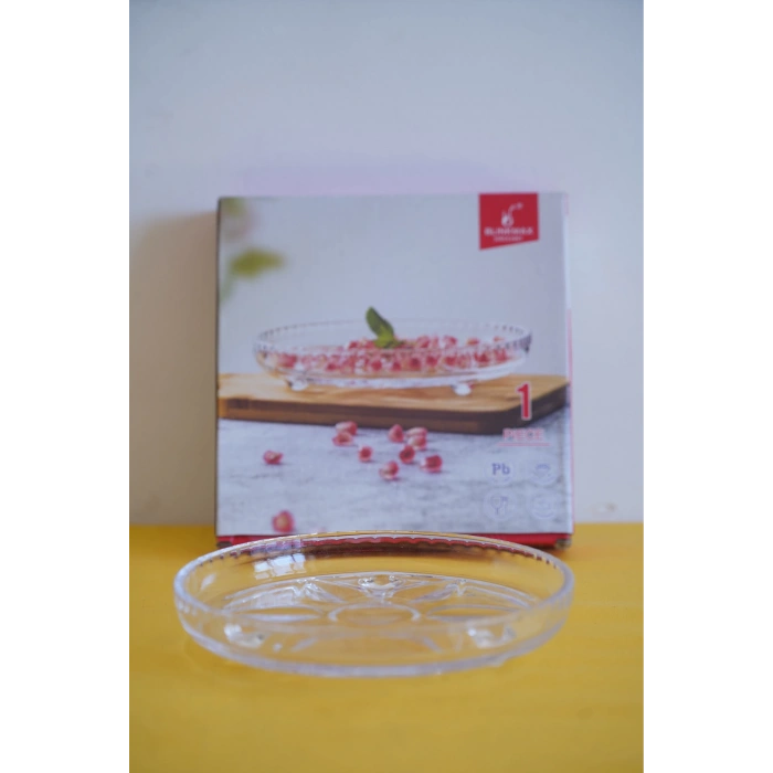 Blınkmax Ayaklı Şeffaf Cam Tabak