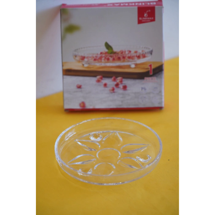 Blınkmax Ayaklı Şeffaf Cam Tabak