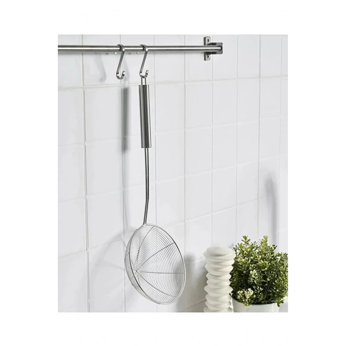 Çelik Yağ Kevgiri Paslanmaz Kızartma Kevgiri 18cm