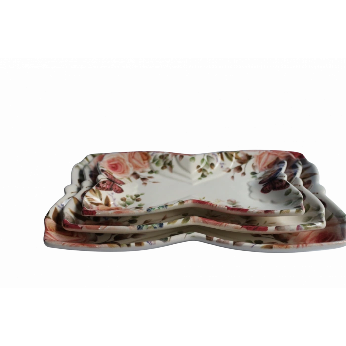 Dijital Desen 3lü Kelebek Tabak