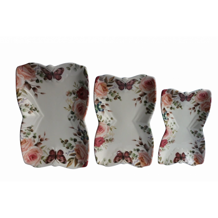 Dijital Desen 3lü Kelebek Tabak