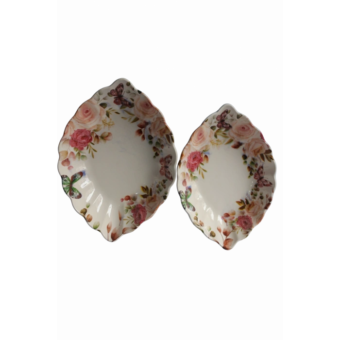 Dijital Desenli Oval Salata Kasesi 30cm 27cm