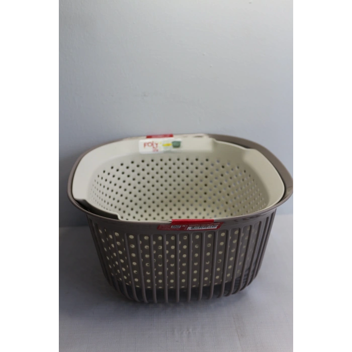 Folylife Linea Süzgeçli Kare Badya 4lt