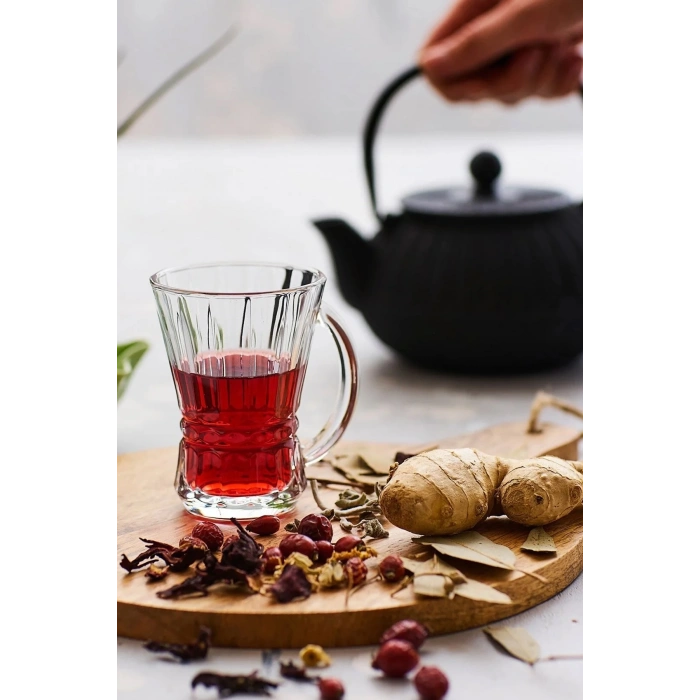 Lav Venüs 6lı Kulplu Çay Bardağı