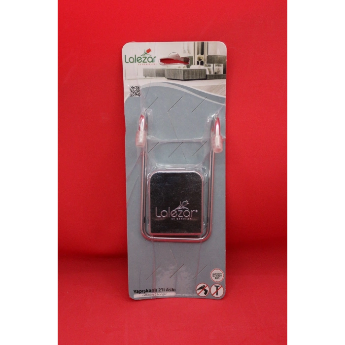 LZR-460 Yapışkanlı 2Li Askı Krom