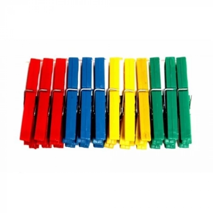 Renkli 24 lü Plastik Mandal