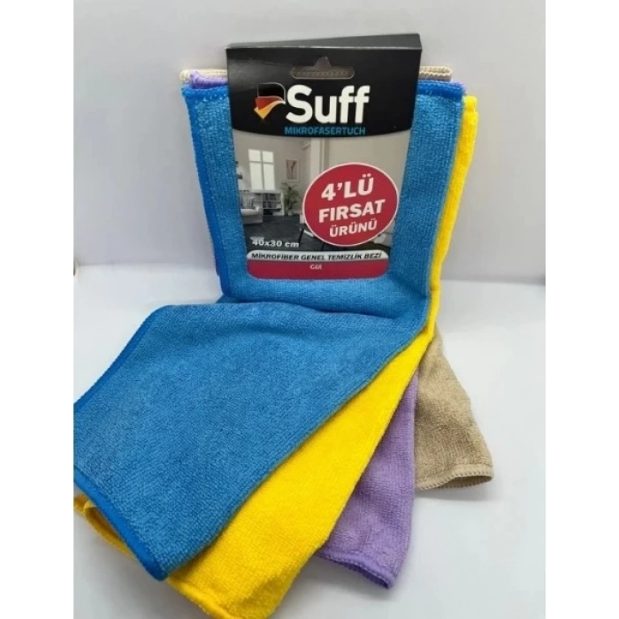 Suff Gül 4lü Genel Temizlik Bezi 40x30cm