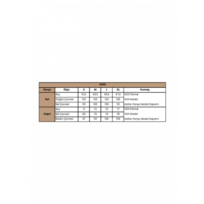 Will Like Desenli ve Baskılı See the World Kapri Takımı