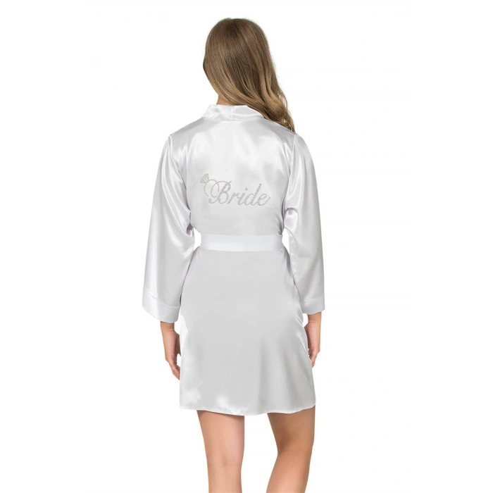 Will Like Ekru Kısa Saten Bride Sabahlık