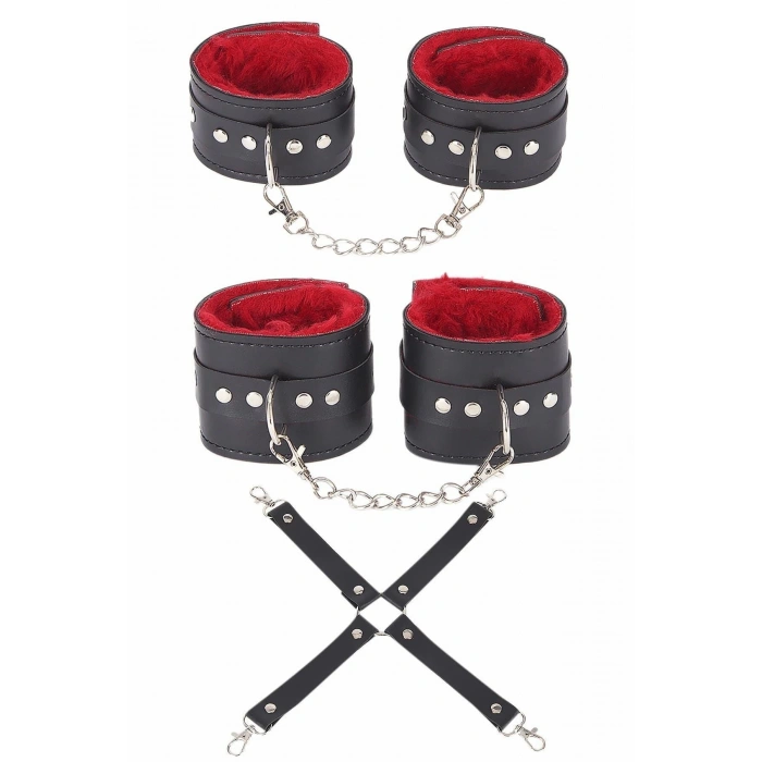 Will Like Siyah Kırmızı Harness Fantezi Aksesuar Set