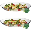 Paşabahçe 10358 Invitation 2 Li Oval Servis Kayık Tabak 25 Cm