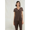 Will Like Kısa Kollu ve Dantelli V Yaka Pijama Takımı