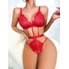 Will Like Lastik Detaylı Kırmızı Fantezi Body