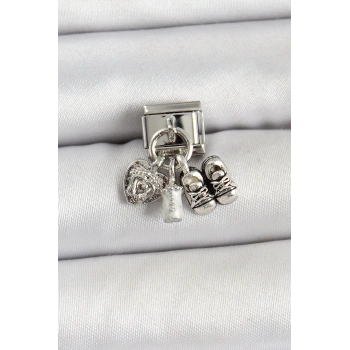 316L Çelik Gümüş Renk Bebek Konsept Nomination Charm