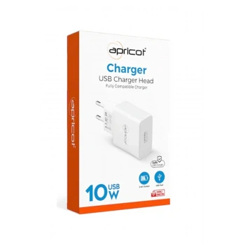 Apricot Şarj Adaptörü 2.4A Apc-U210 Beyaz