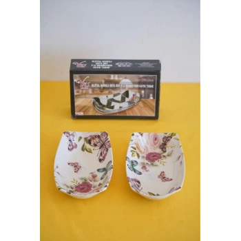 Dijital Baskılı 2li Dikdörtgen Kayık Tabak