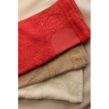Durul 30X50 Ece Bukle Jakarlı 3lü Havlu