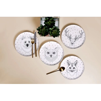 Porland Forest 4 Kişilik Pasta Takımı 20cm