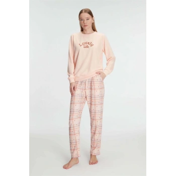 Will Like Pamuklu Kışlık Uzun Kol Kadın Pijama Takım