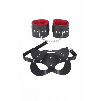 Will Like Maske Ve Kelepçe Deri Harness Fantezi Set