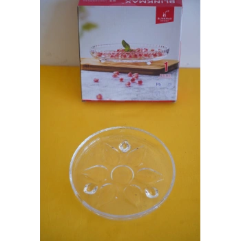 Blınkmax Ayaklı Şeffaf Cam Tabak