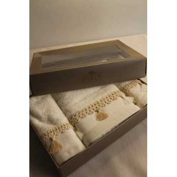 İpekçe Havlu Set 3lü Aden Kutulu 30X50