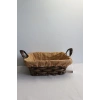 Clk Kare Kumaslı Hasır Sepet 22*8 1046
