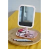 Led Işıklı Kare Makyaj Aynası Şarj edilebilir 3 Farklı Renk