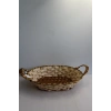 Yaldızlı Hasır Ekmek Sepeti Oval