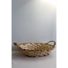Yaldızlı Hasır Ekmek Sepeti Oval