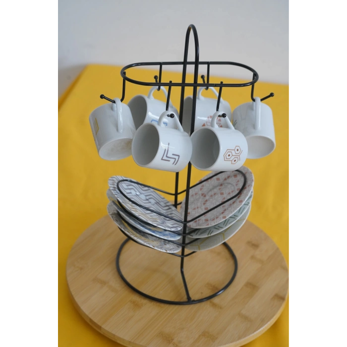 Askılı Uzun Fincan Standı, Fincan Askılığı, Fincan Takımı Standı